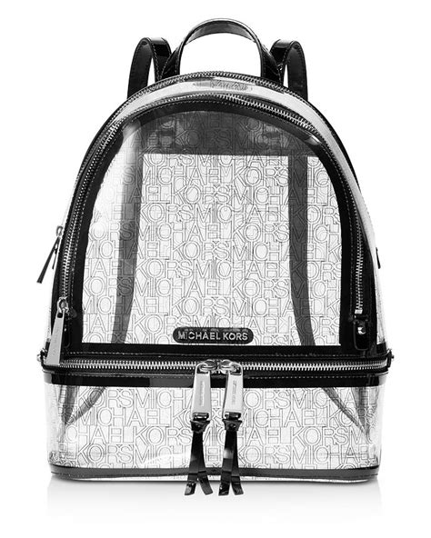 michael kors rhea backpack material|michael kors clear backpack.